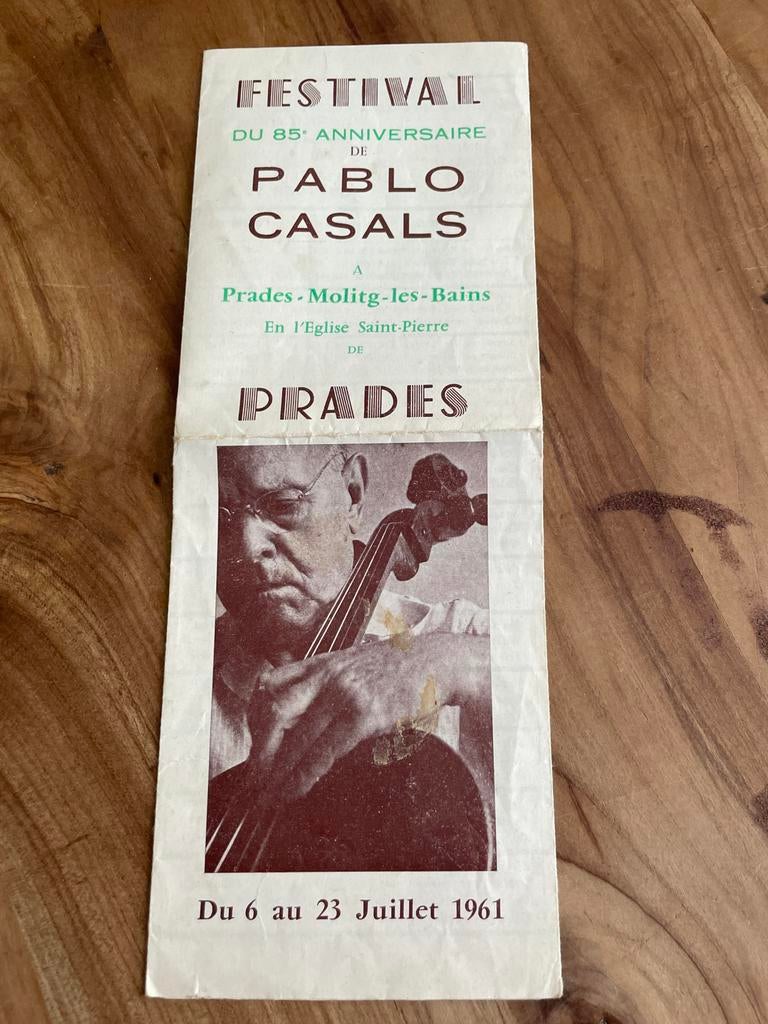 Touristische folder prades pablo Casals, Ophalen of Verzenden, Europa, Reisgids of -boek, Overige merken