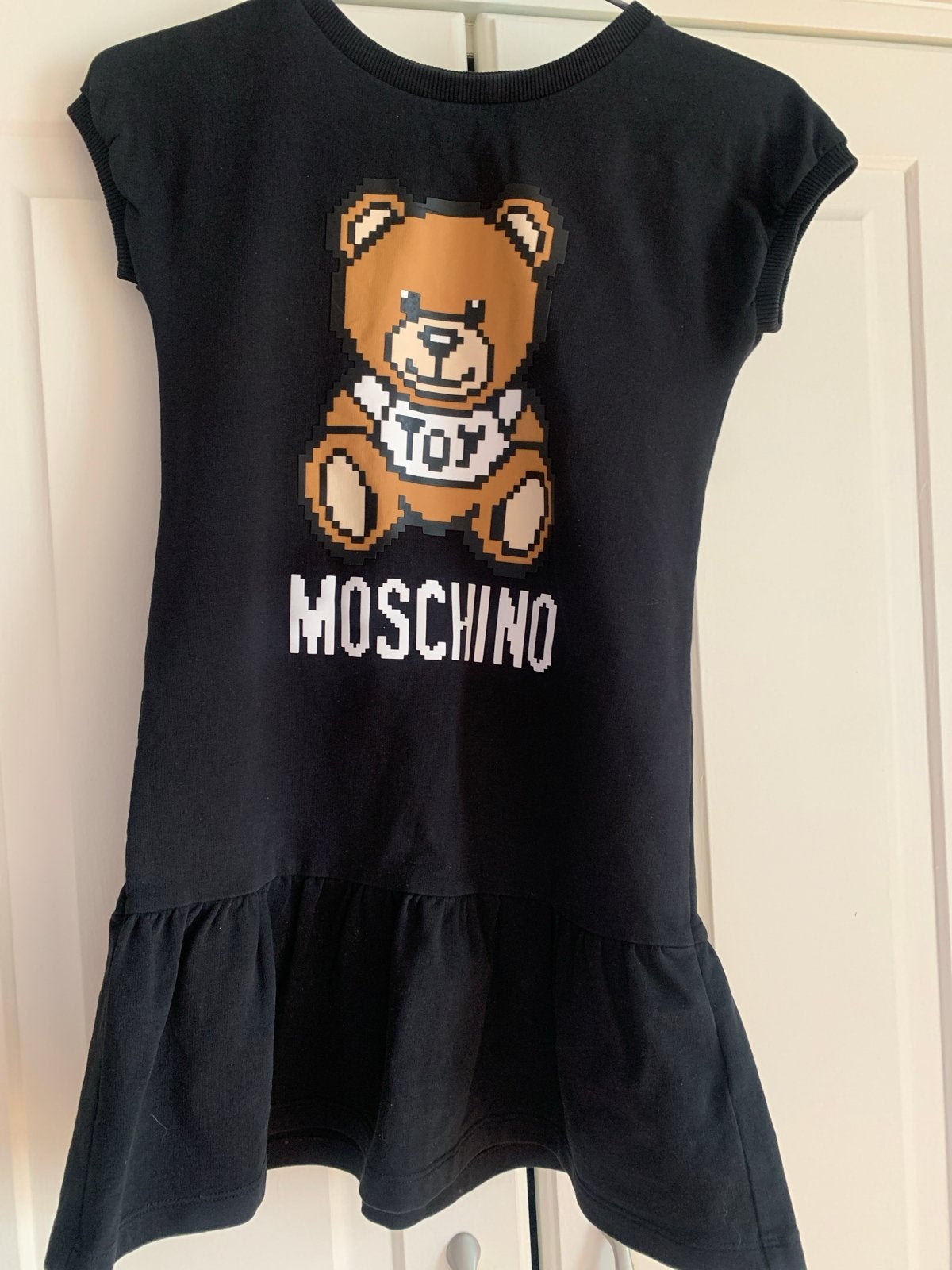 Moschino Jurk met Teddybeer Print - Zwart, Ophalen, Zo goed als nieuw, Meisje