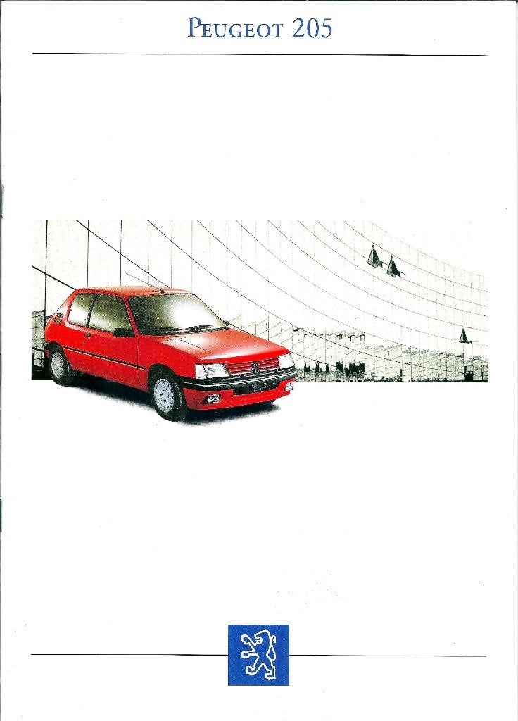 Folder Peugeot 205 1993, Boeken, Auto's | Folders en Tijdschriften, Ophalen of Verzenden, Gelezen, Peugeot