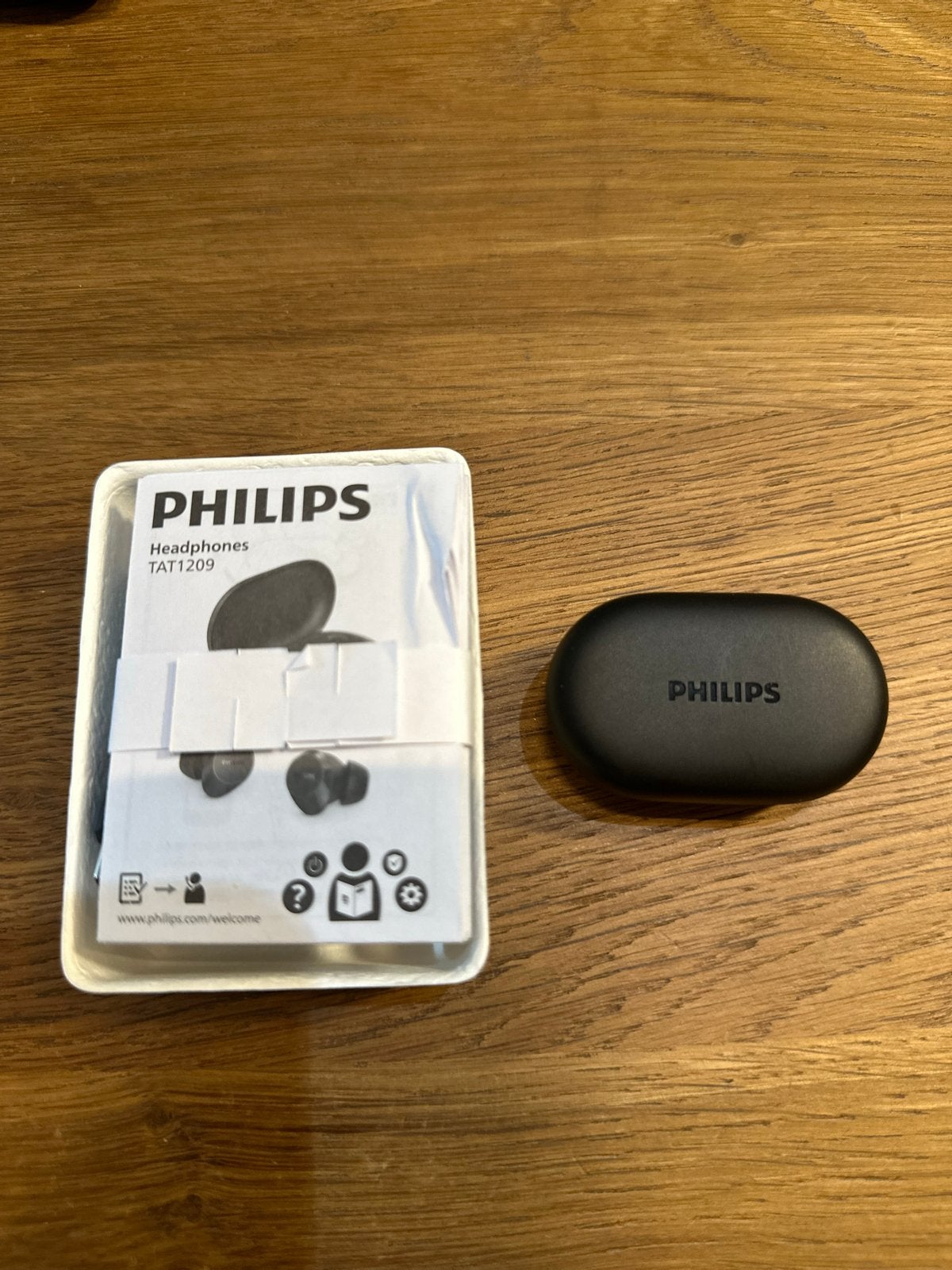 Philips TAT1209 In-ear Draadloze Koptelefoon Zwart, Bluetooth, Ophalen of Verzenden, Zo goed als nieuw, Zwart