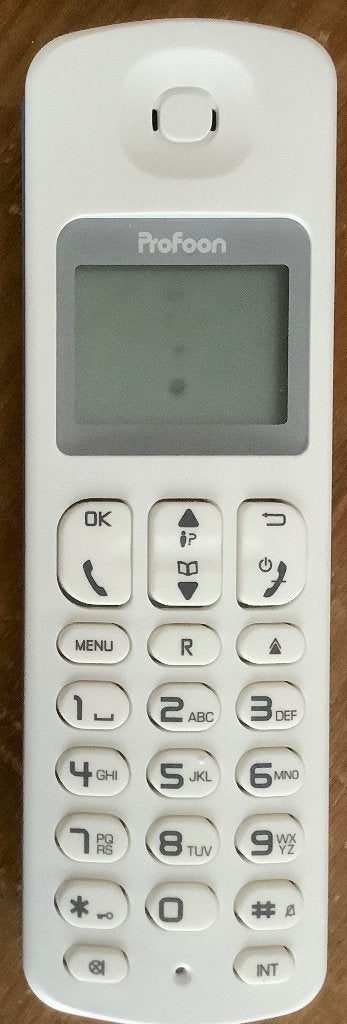 Profoon PDX-900bw DECT Telephone in de kleuren blauw en wit, Ophalen of Verzenden, Zo goed als nieuw, 1 handset