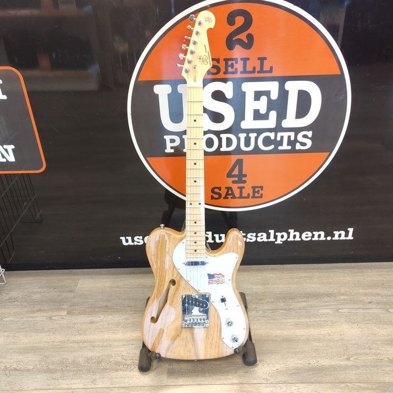SX STL-HNA Ash Series Hollow Body Sunburst ElektrischeGitaar, Muziek en Instrumenten, Instrumenten | Toebehoren, Zo goed als nieuw