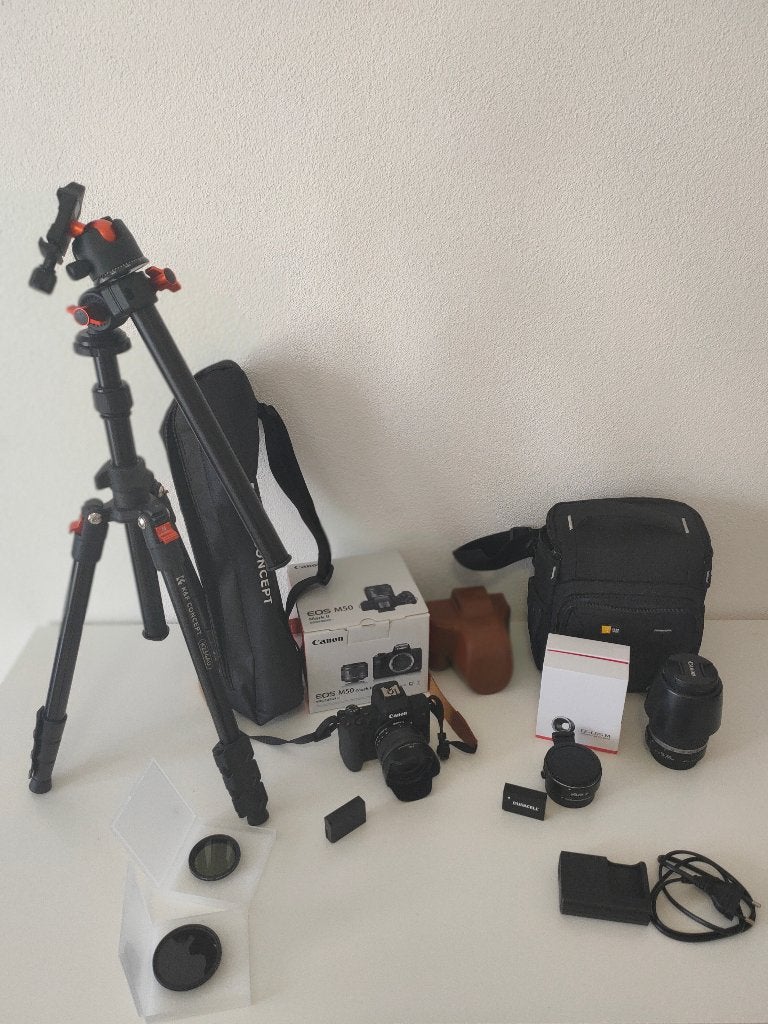 Canon m50 Mark II + accessoires (fotografiepakket), Audio, Tv en Foto, Fotocamera's Digitaal, Ophalen, Handmatige focus, Canon