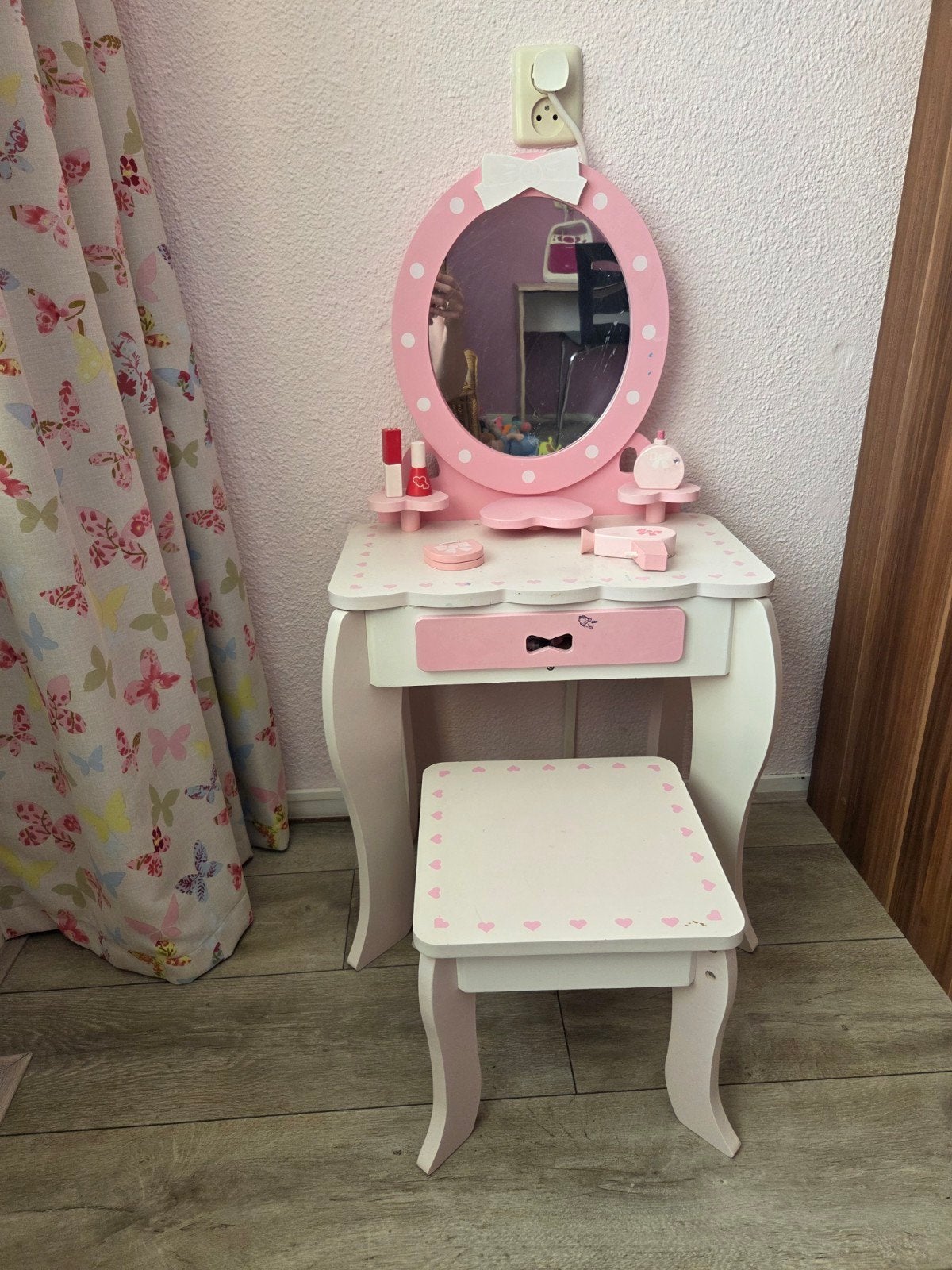 Houten kinderkaptafel met accessoires, Ophalen, Gebruikt, Overige typen