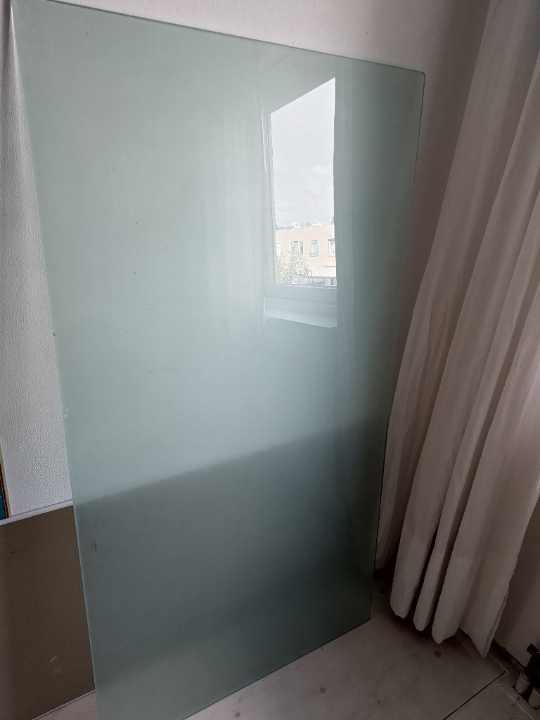 Bureaublad, 80 cm, Zo goed als nieuw, Overige merken, Glas