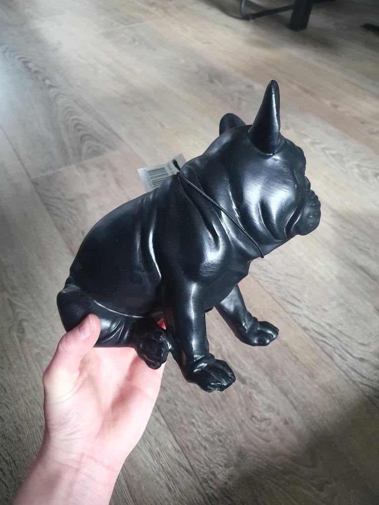 Zwart beeld french bulldog, Verzamelen, Beelden en Beeldjes, Ophalen of Verzenden, Zo goed als nieuw, Dier