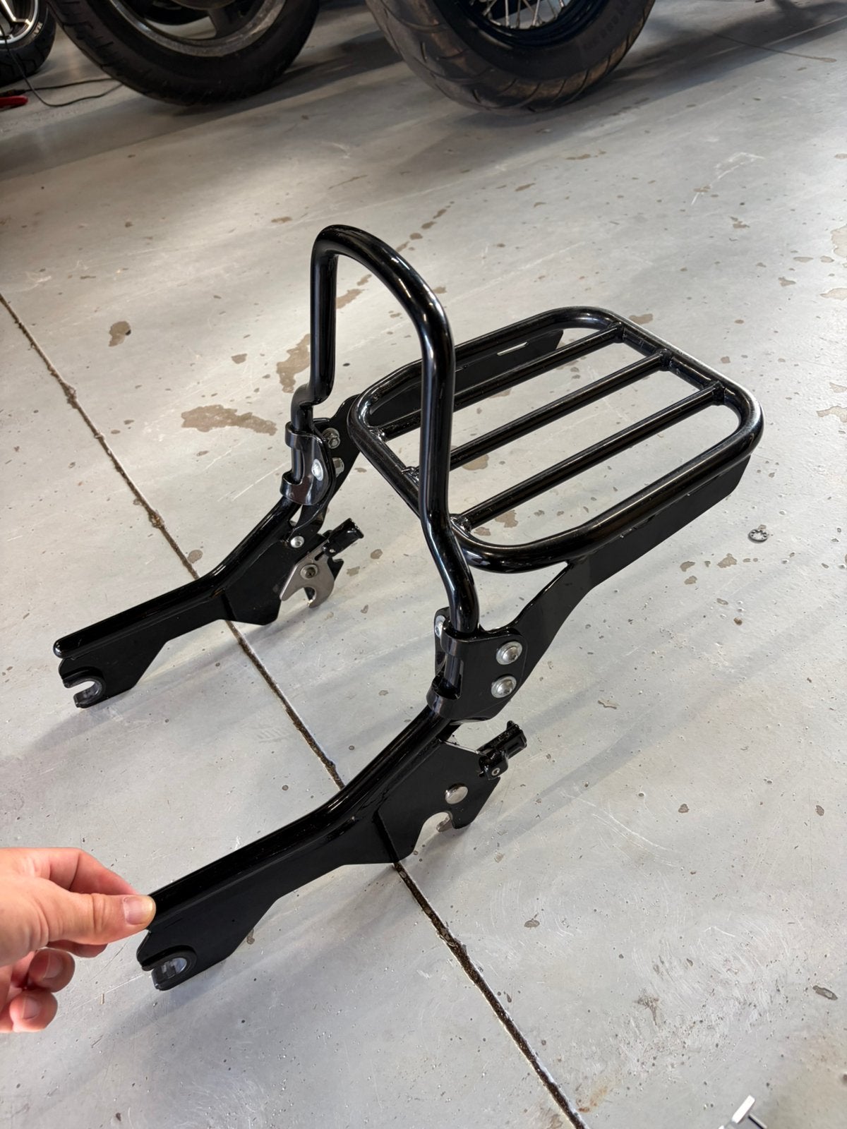 Harley davidson fxbb softail street bob bagage rek sissybar, Ophalen of Verzenden, Gebruikt