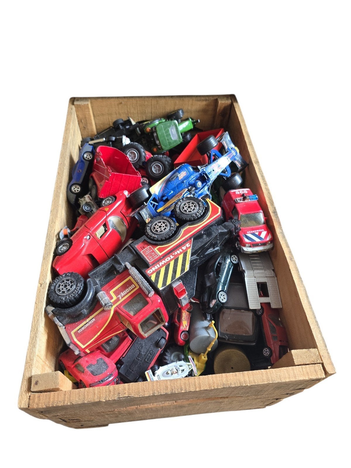 Partij metalen speelgoedauto's (exclusief kist), Ophalen of Verzenden, Gebruikt