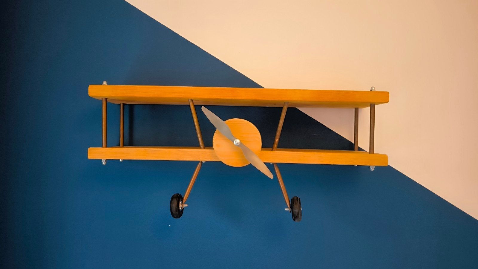 Leuke boekenplank vliegtuig voor kinderkamer, Ophalen, Gebruikt, Overige merken, Bruin