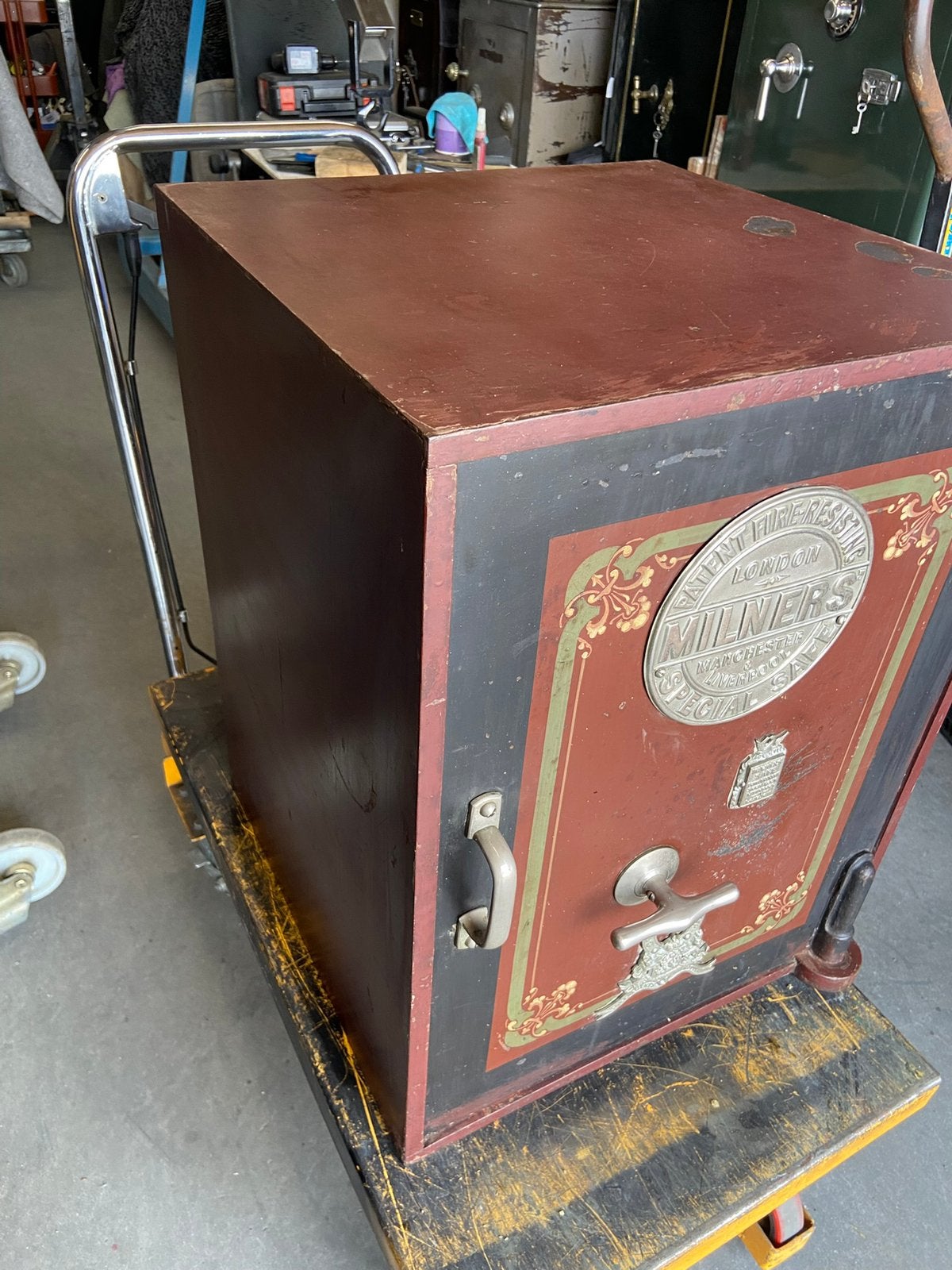 Antieke MILNERS SAFE, peaky blinders stijl, Huis en Inrichting, Ophalen, Zo goed als nieuw