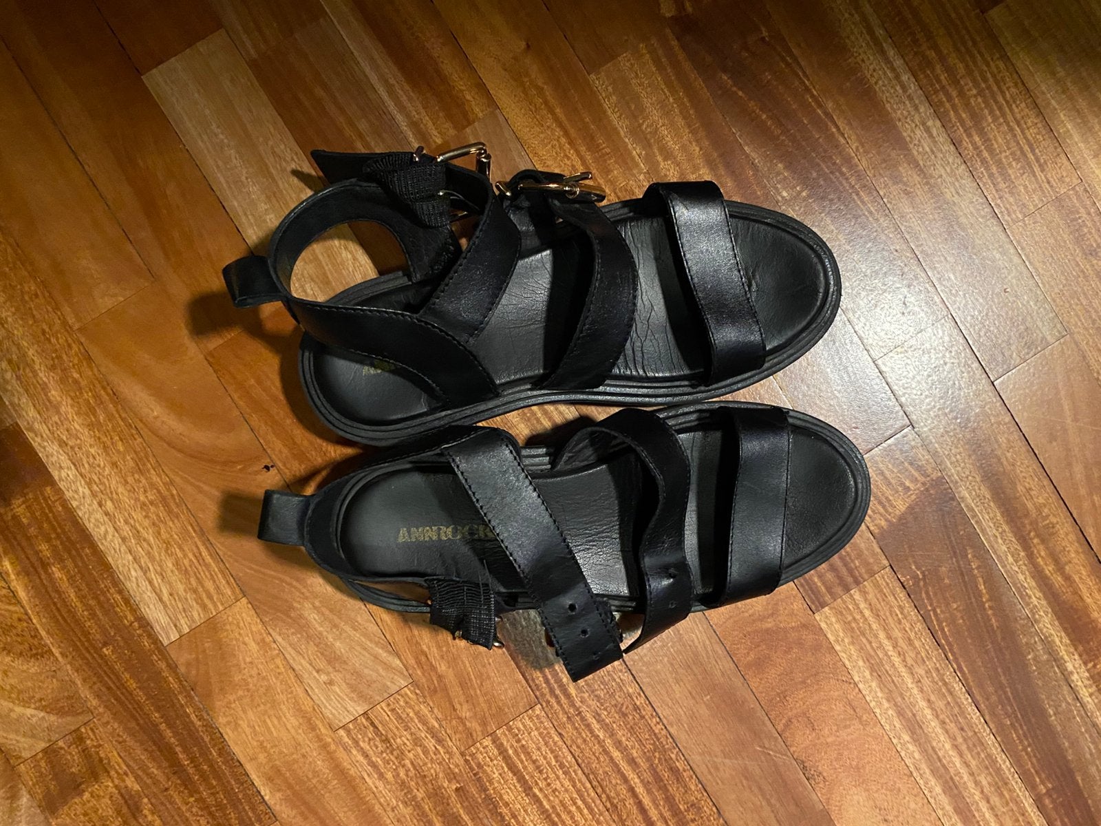 Sandalen Ann Rocks, Ophalen of Verzenden, Zo goed als nieuw, Zwart, Sandalen of Muiltjes