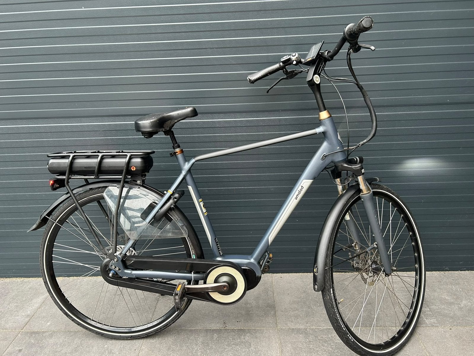 Elektrische fiets Amslod Hilston LRX 600 middenmotor 7 speed, Ophalen, Zo goed als nieuw, Overige merken