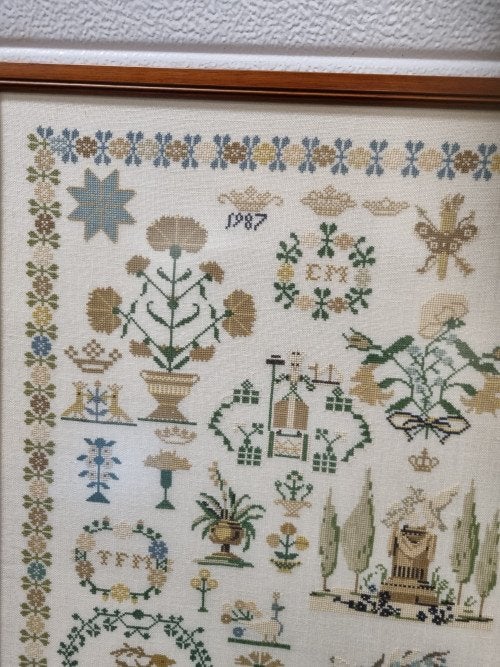 geborduurd schilderij friese merklappen, Ophalen of Verzenden, 'T Olde Gre-j, Info@toldegrej.nl, Endepoelstraat 20f Didam