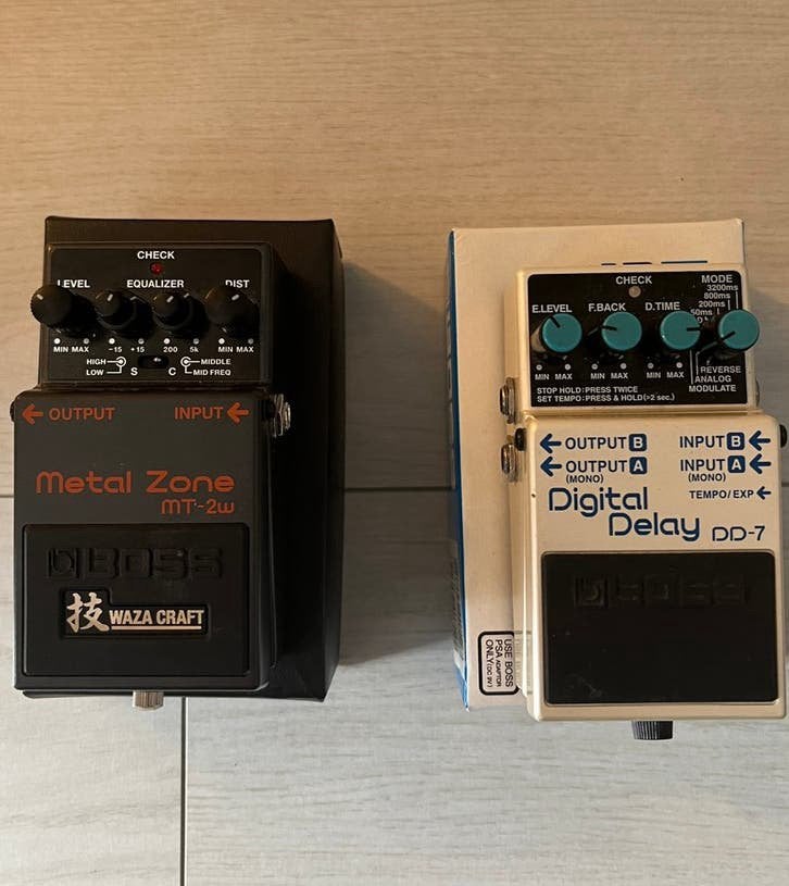 Boss MT-2w Metal Zone/ Boss DD-7 Digital Delay, Ophalen of Verzenden, Zo goed als nieuw