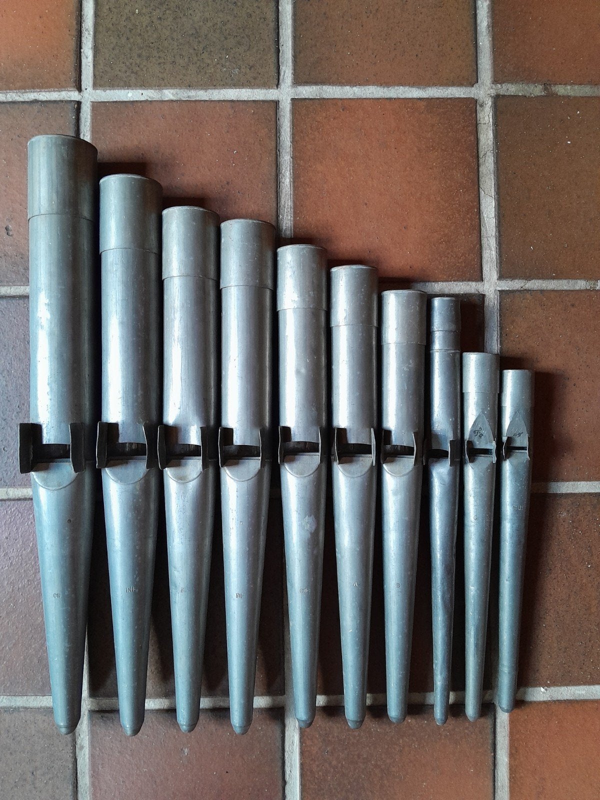 Orgelpijpen / pijpwerk van Holpijp, 10 stuks, Muziek en Instrumenten, Orgels, Ophalen of Verzenden, Gebruikt, Pijporgel