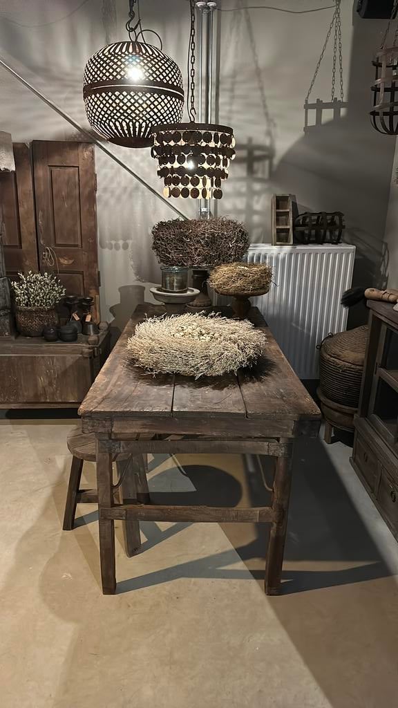 Stoere robuuste markttafel eettafel tuintafel GERESERVEERD!, Antiek en Kunst, Ophalen