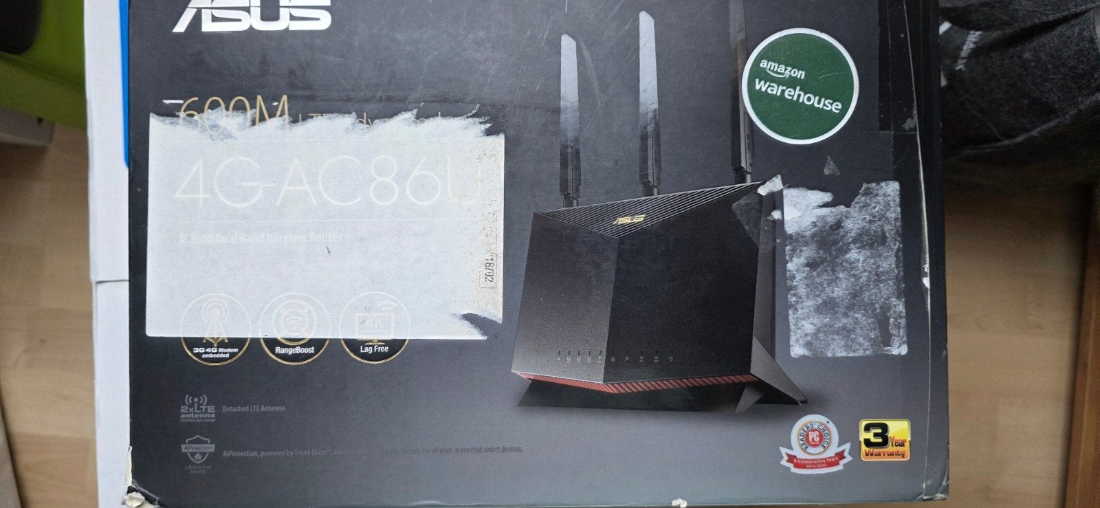 ASUS 4G-AC86U AC2600 Dual Band Gigabit 4G LTE Router, Ophalen, Zo goed als nieuw, Router, ASUS