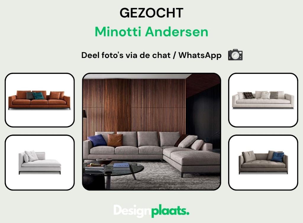 GEZOCHT: Minotti Andersen — Direct Inkoop, https://www.minotti.com/en, Minotti, 75 tot 100 cm, Ophalen of Verzenden