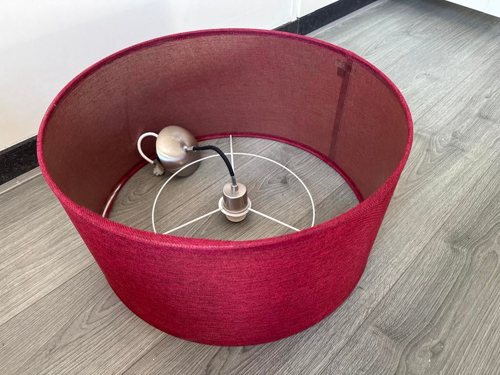 Roze/paarse lampenkap - 50 cm, Ophalen, Gebruikt, Overige kleuren, Rond