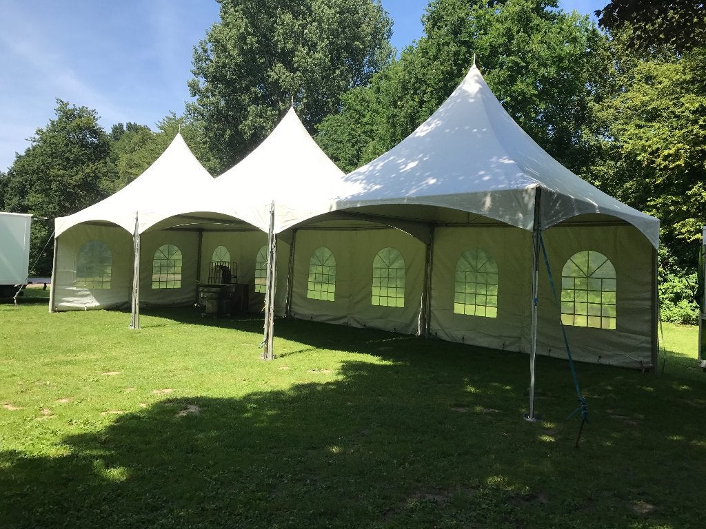 Te koop Pagodetent 5x5 meter (3 stuks), Ophalen, Gebruikt, 2 meter of meer, 4 tot 6 meter