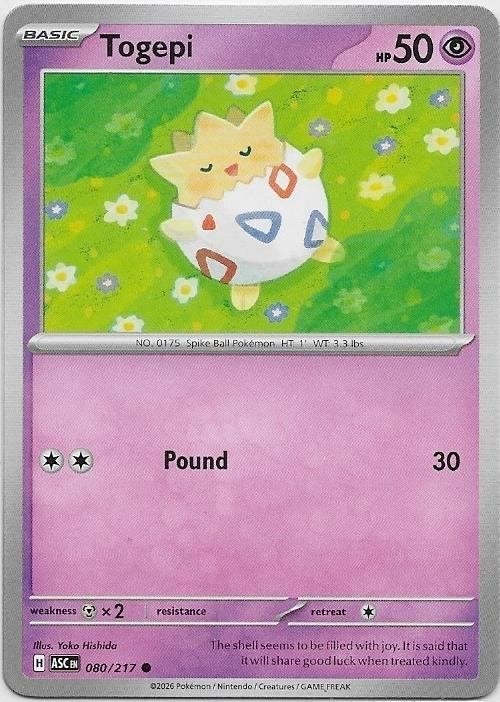 Ascended Heroes,  Togepi [common] 80/217, Verzenden, Nieuw, Losse kaart