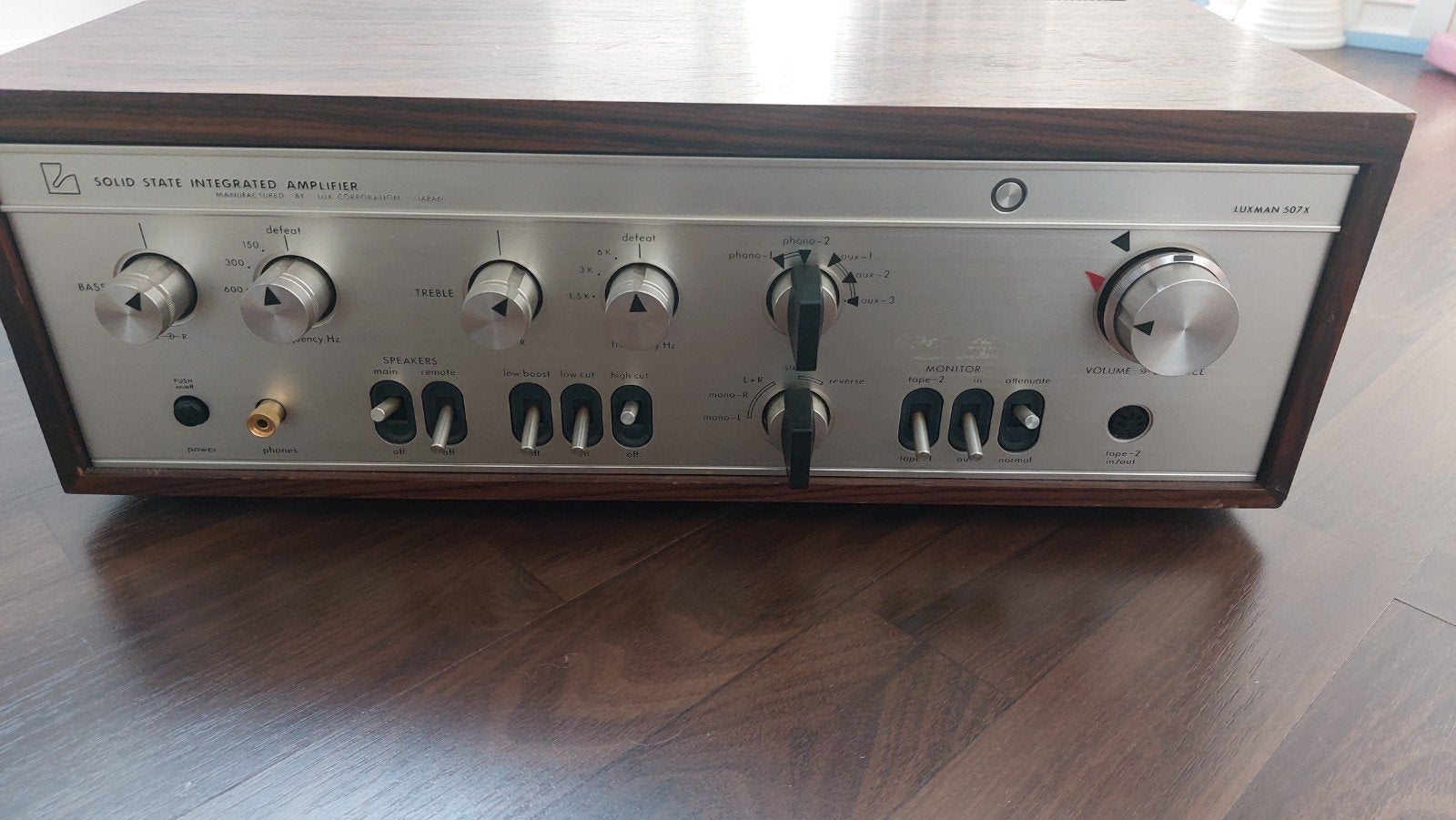 Luxman SQ507X Solid State Geïntegreerde Versterker, Gebruikt, 60 tot 120 watt, Stereo, Ophalen