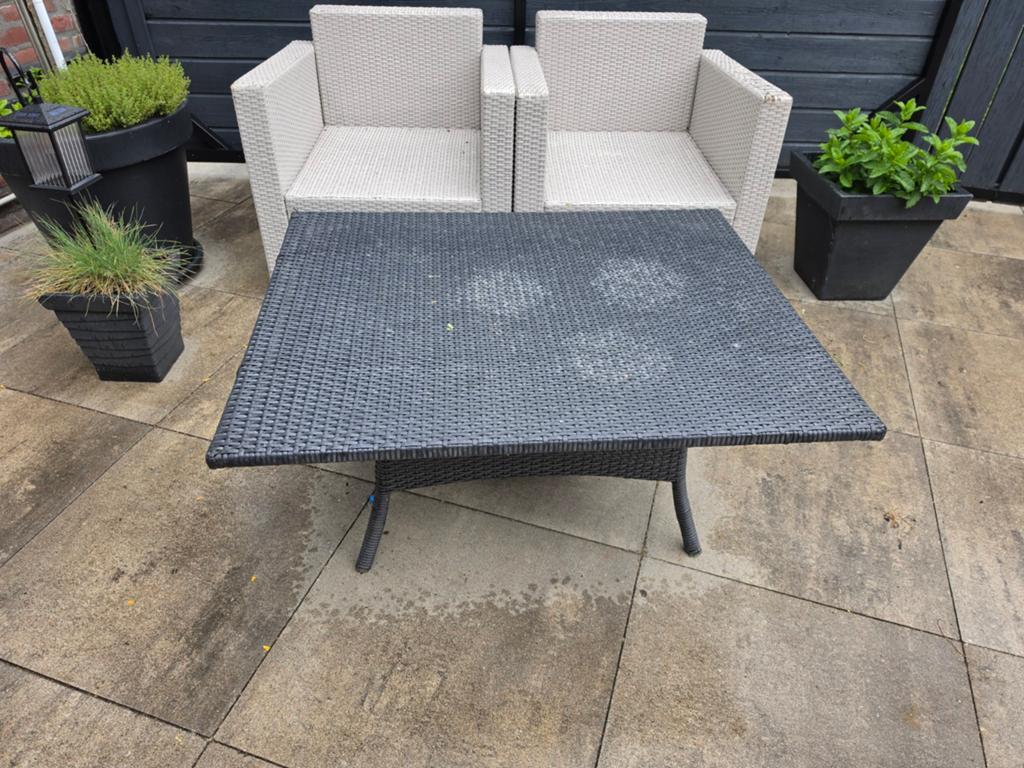 Buiten tafel, Tuin en Terras, Tuintafels, Ophalen of Verzenden, Gebruikt, Rechthoekig, Hout