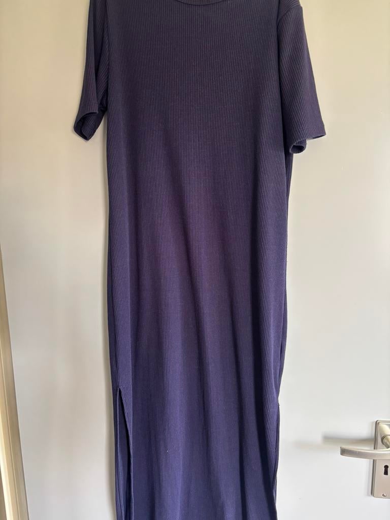 H&m rib mini midi maxi jurk dress split chic hip merk xs, Ophalen of Verzenden, Zo goed als nieuw