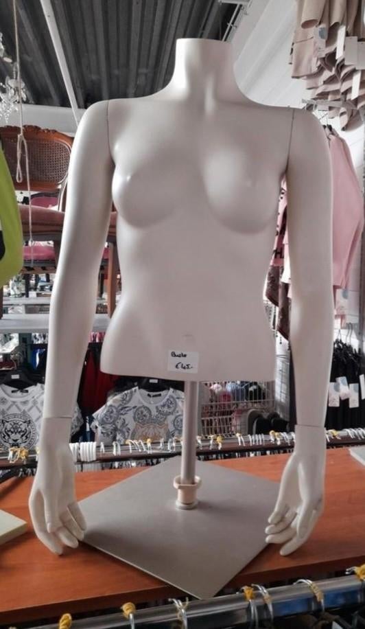 Dames buste op verstelbare bare voet, Antiek en Kunst, Curiosa en Brocante, Ophalen of Verzenden