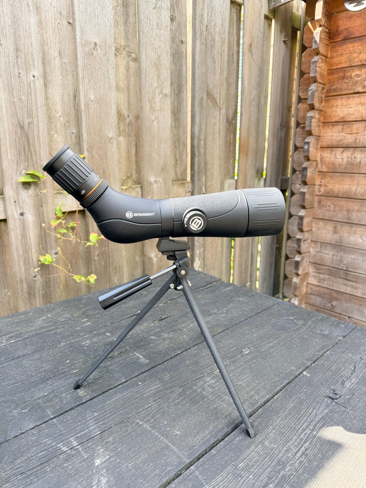 Bresser spotting-scope 15-45x60 met statief en hoes, Gebruikt, Overige typen, Ophalen of Verzenden, 20x of meer