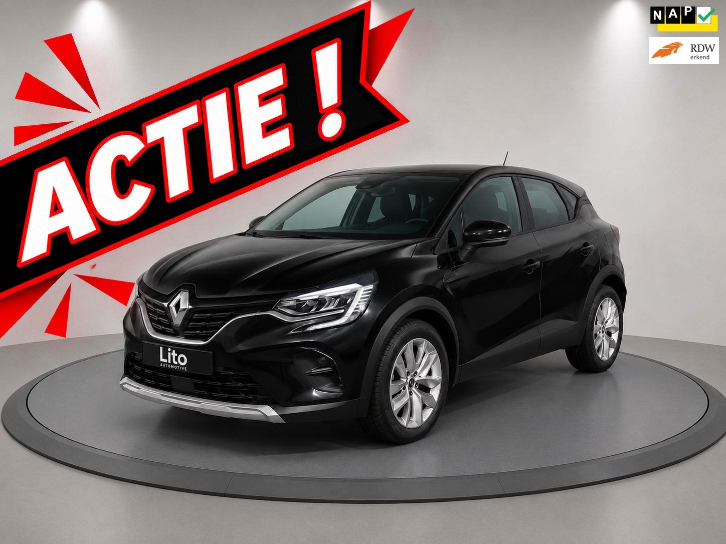 Renault Captur 1.0 TCe 90 evolution|BLACK|NAVI|AIRCO|CRUISE|, Voorwielaandrijving, Gebruikt, Euro 6, Zwart