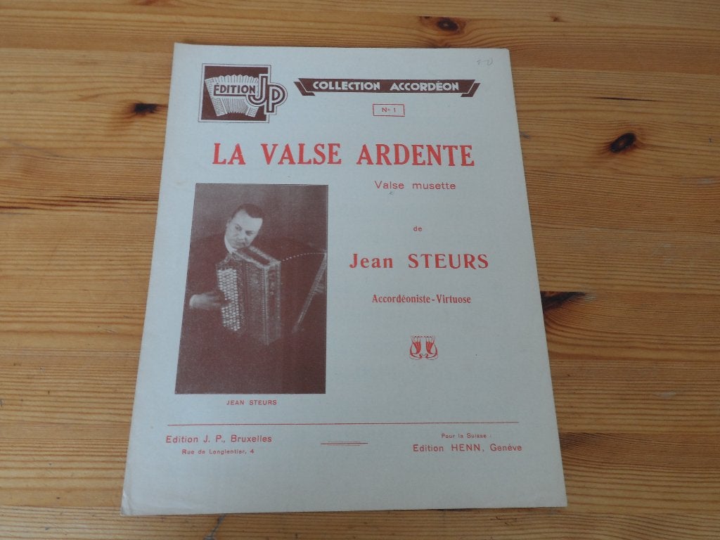 La valse ardente - jean steurs, Muziek en Instrumenten, Bladmuziek, Gebruikt, Ophalen of Verzenden, Artiest of Componist, Populair