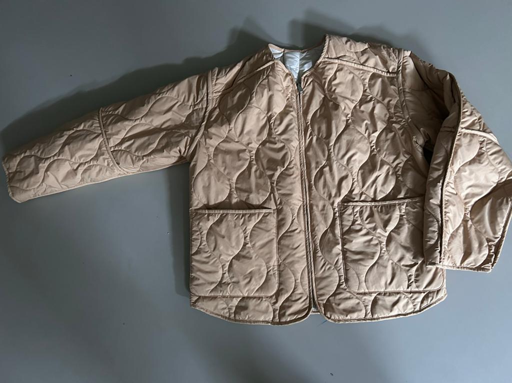 Hema jas gewatteerd bodywarmer omkeerbaar maat L 38 40 creme, Ophalen, Zo goed als nieuw, Maat 42/44 (L), Beige
