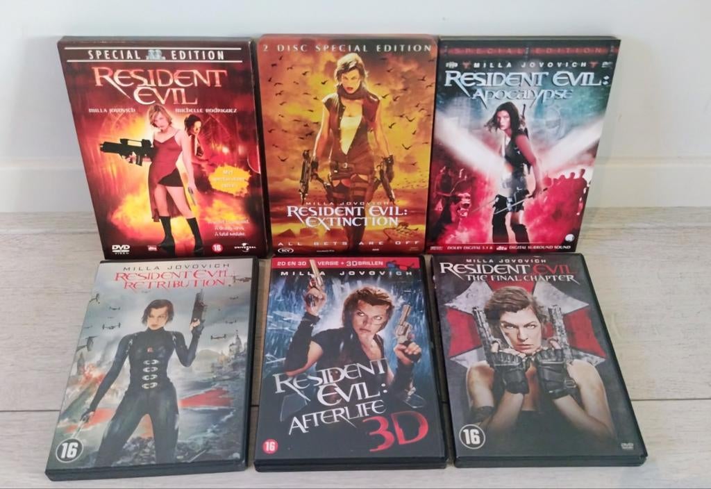 Resident Evil 1, 2, 3, 4, 5 en 6, Cd's en Dvd's, Vanaf 16 jaar, Ophalen of Verzenden, Zo goed als nieuw, Fantasy
