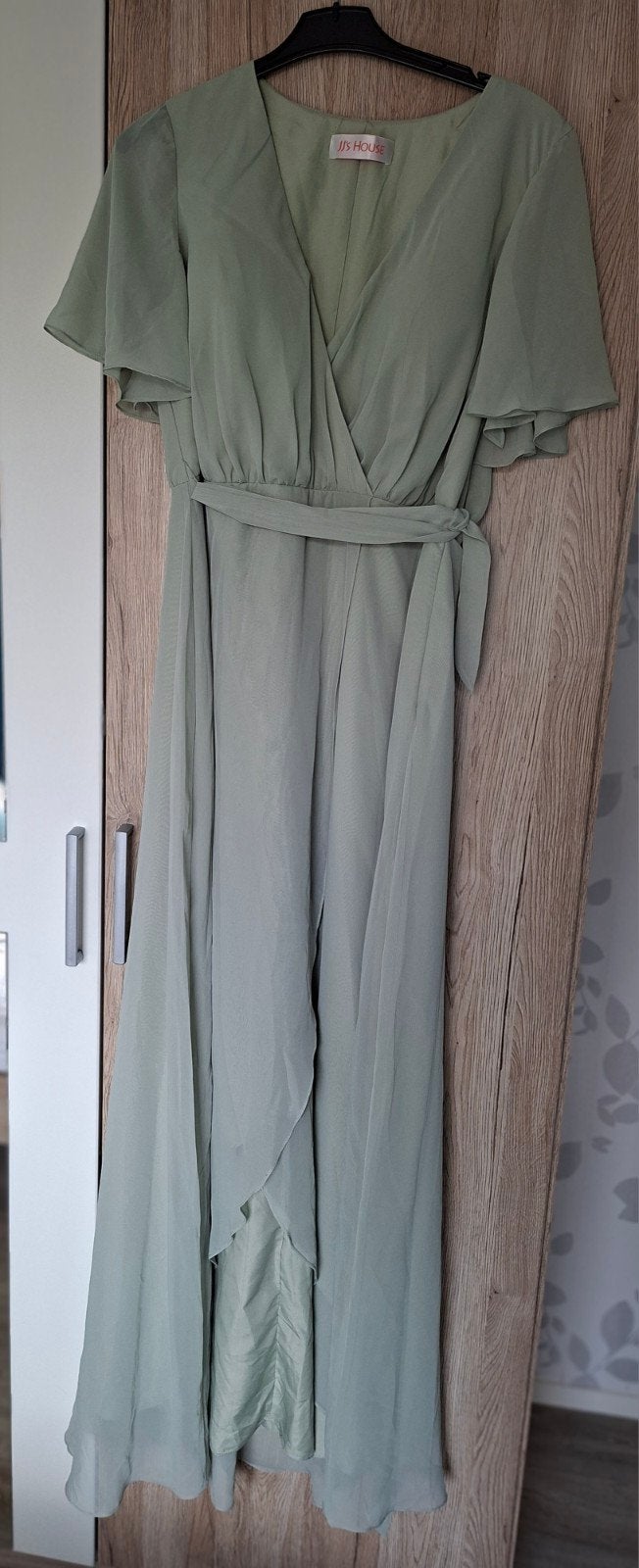 Lichtgroene feest jurk., Ophalen of Verzenden, Zo goed als nieuw, Onder de knie, Groen