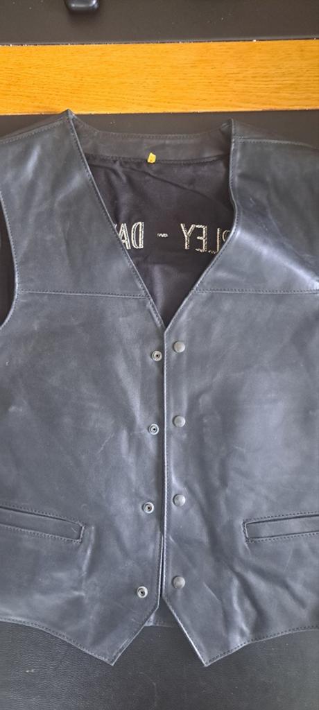 Harley-Davidson Leren Vest - Maat XL, Kleding | Heren, Overige Herenkleding, Gedragen, Ophalen
