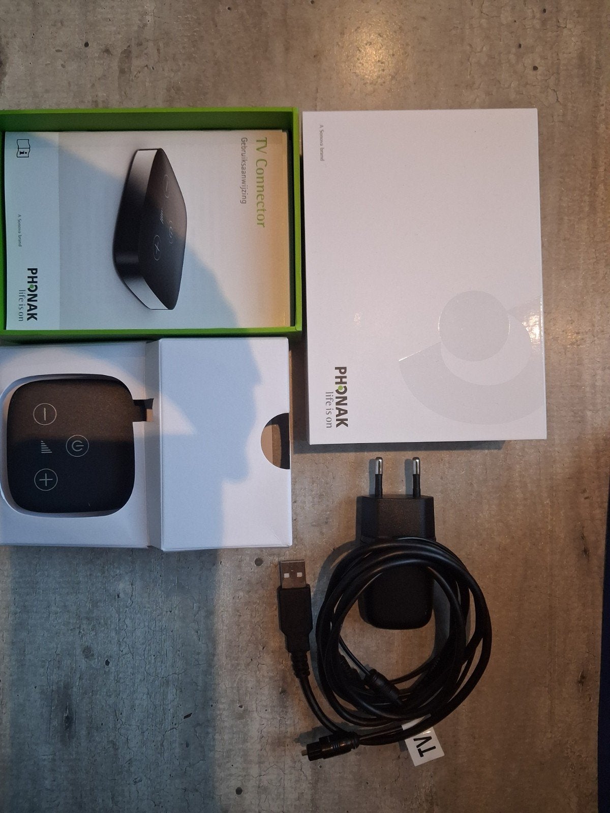Phonak TV Connector - Draadloze TV-audio voor hoortoestellen, Ophalen of Verzenden, Zo goed als nieuw
