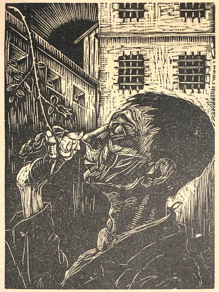 Mooie kunst bij het Grafiekkabinet GevangenenTrio: 3 houtsne, Antiek en Kunst, Ophalen of Verzenden