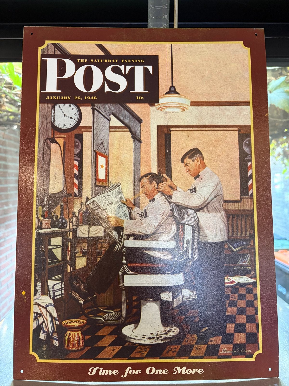 Metalen wandplaat The Saturday Evening Post 32x44 cm, Ophalen of Verzenden