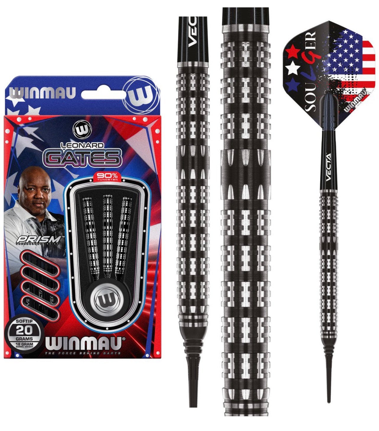 Winmau Leonard Gates 90% - Soft Tip Darts 20 gram, Ophalen of Verzenden, Nieuw, Pijlen, Soft tip