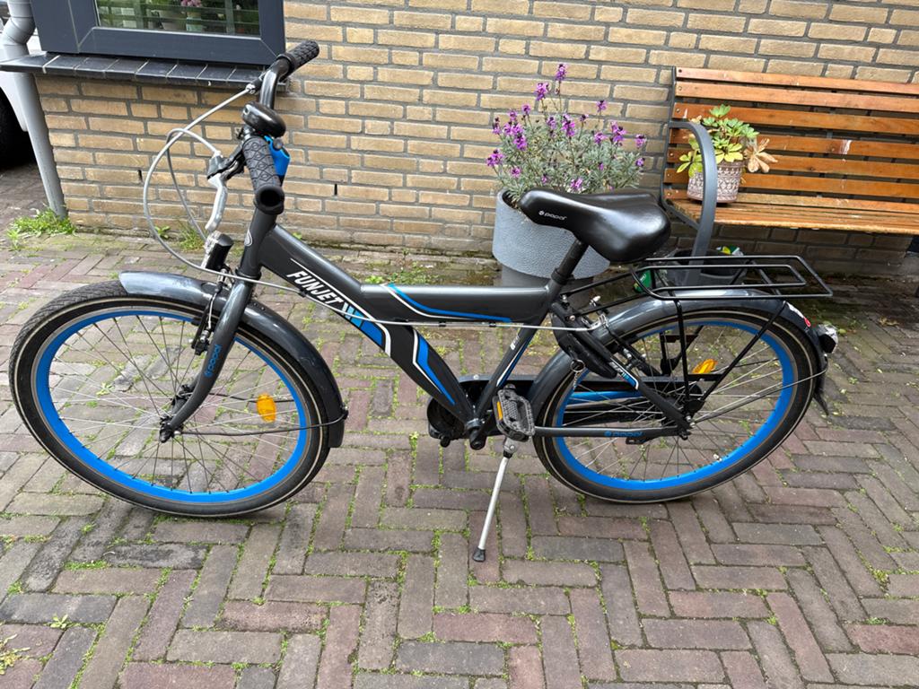 Funjet Popal kinderfiets 24 inch, Fietsen en Brommers, Fietsen | Jongens, Ophalen, Terugtraprem, Handrem, Gebruikt
