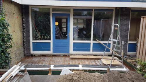 hardhouten kozijn met hardhouten buitendeur, Doe-het-zelf en Verbouw, Kozijnen en Schuifpuien, Ophalen, Gebruikt, Deurkozijn, 150 tot 225 cm