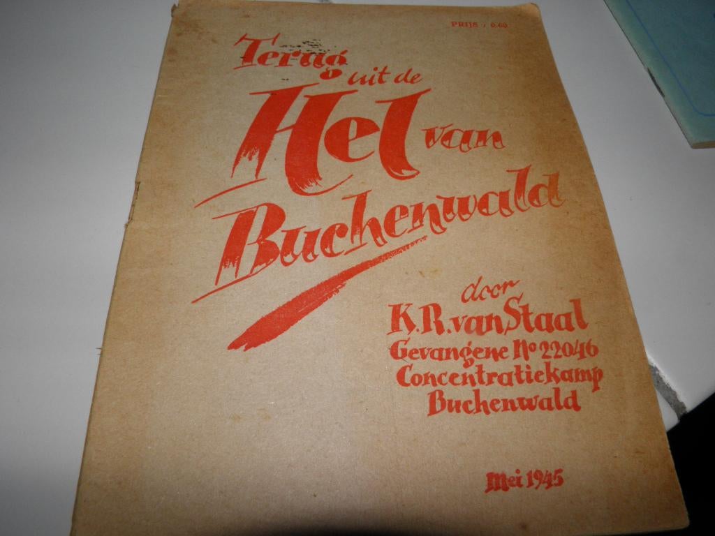 boekje terug uit de hel van buchenwald, Ophalen of Verzenden, Algemeen, Zie beschrijving, Tweede Wereldoorlog