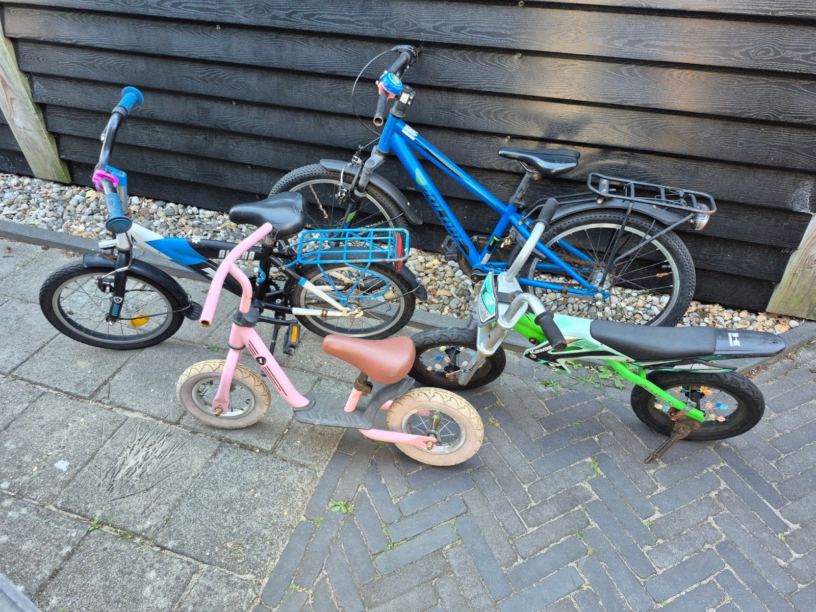 4 oude fietsen, leuk om op te knappen, Ophalen, Gebruikt, Terugtraprem