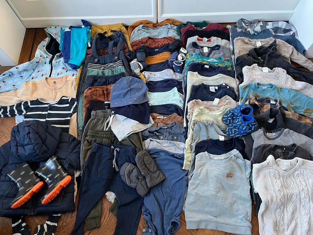 Kledingpakket herfst/winter jongen maat 86-92 (74 stuks!), Kinderen en Baby's, Ophalen, Gebruikt, Maat 86