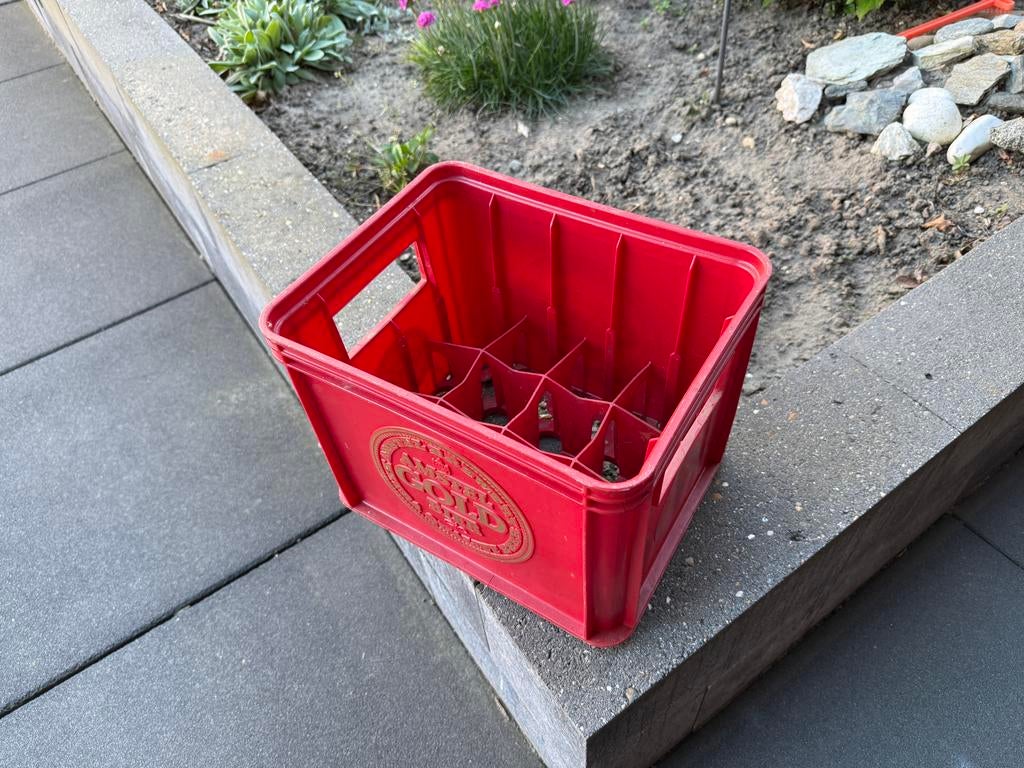 Vintage Amstel Gold Bierkrat - Rood, Ophalen of Verzenden, Gebruikt, Overige typen, Amstel