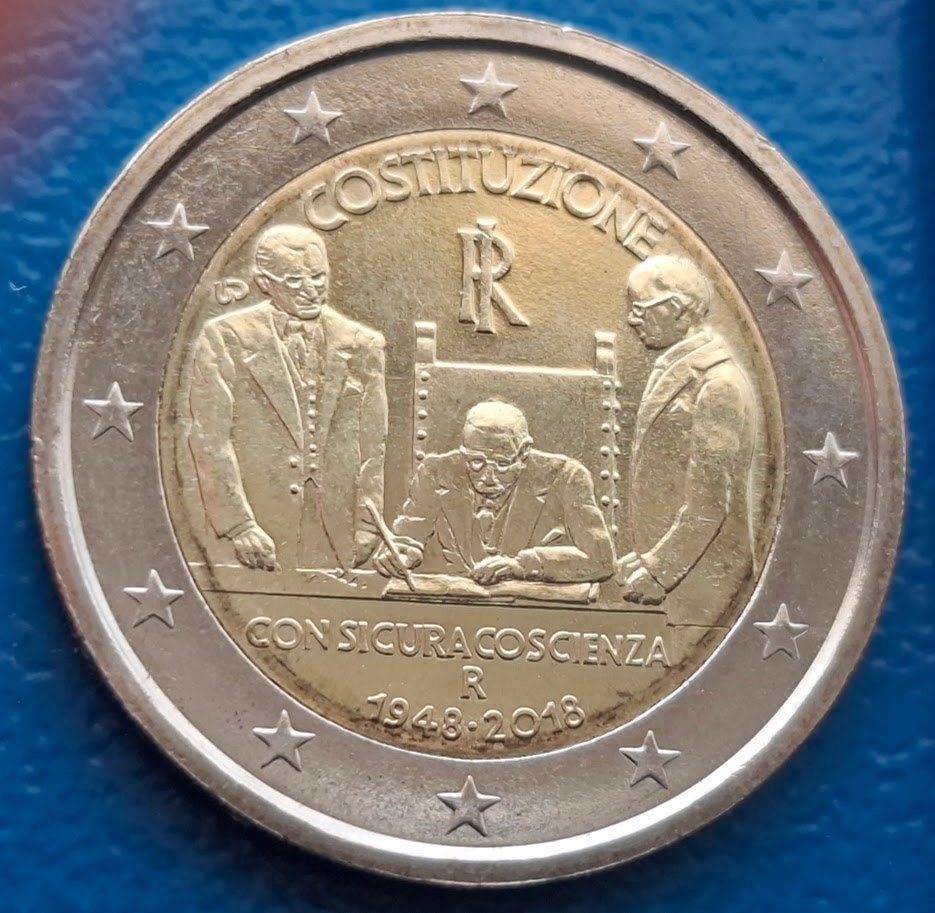 Italië 2 Euro "Grondwet" - 2018 - UNC, Verzenden, Italië, 2 euro, Losse munt