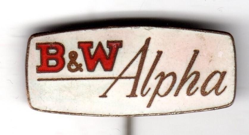 Speldje B & W ALPHA BURMEISTER & WAIN SCHEEPSBOUW KOPENHAGEN, Ophalen of Verzenden, Gebruikt, Overige onderwerpen