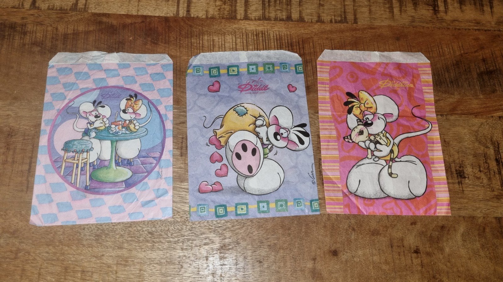 Diddl en Vrienden Cadeauzakjes - Set van 3, Verzamelen, Ophalen of Verzenden, Verschillende figuren, Gebruikt, Overige typen
