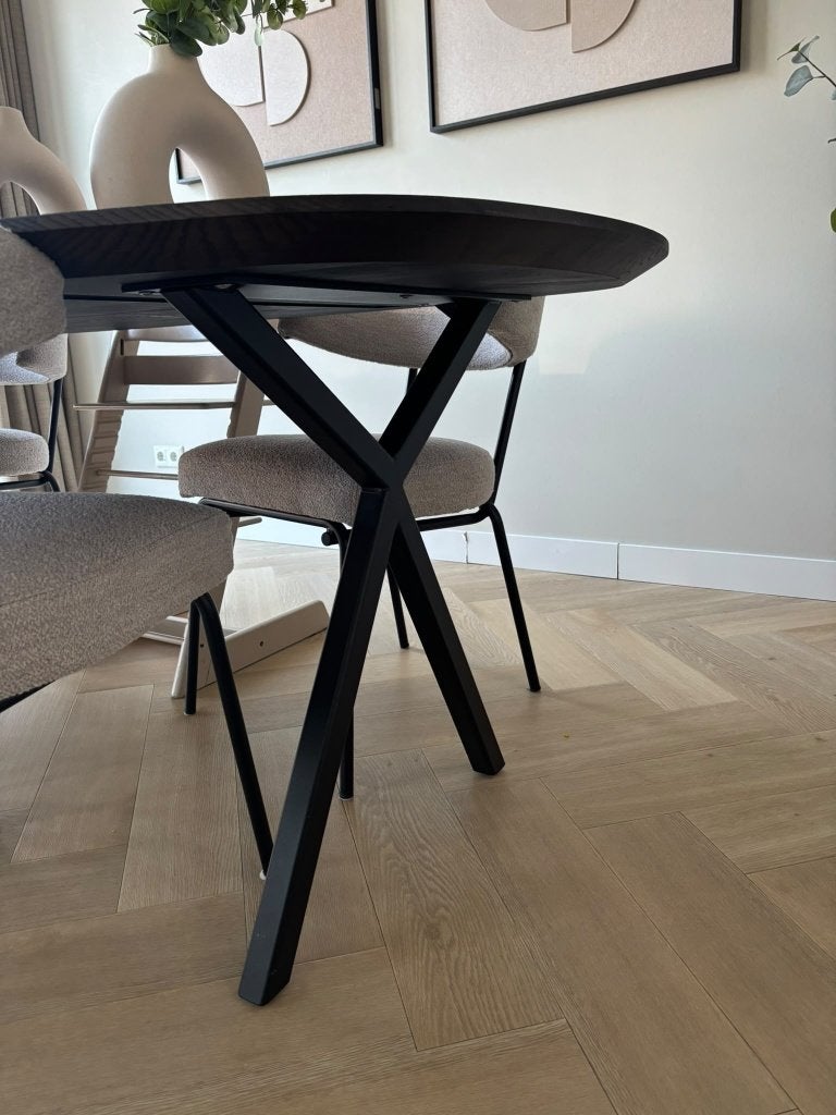 Deens ovale eettafel (Table du sud), Ophalen, 100 tot 150 cm, Eikenhout, 200 cm of meer
